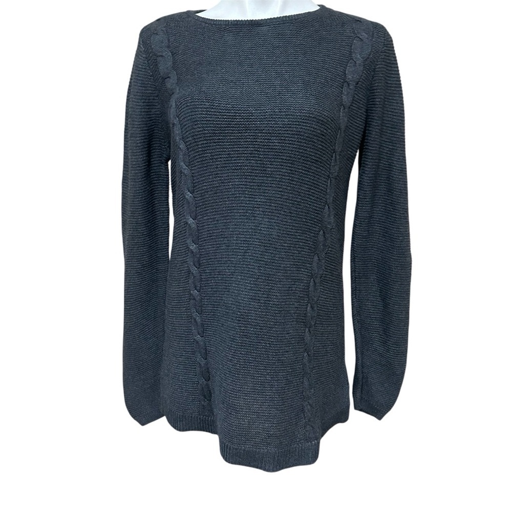 Talbots Gray Cable Knit Sweater